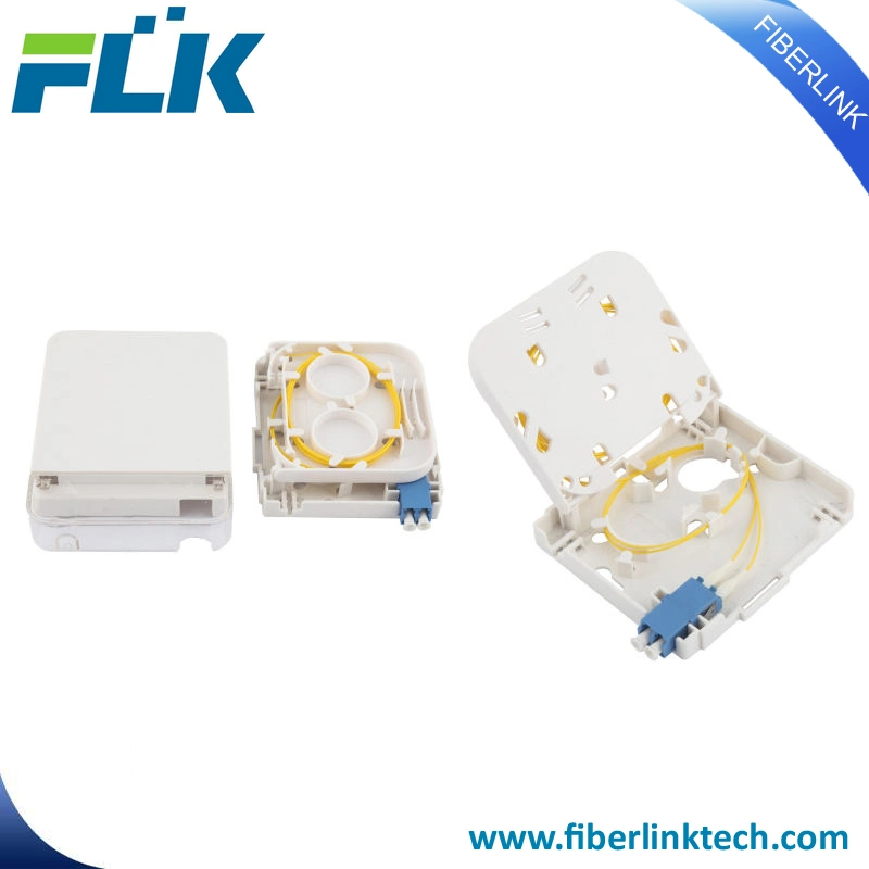 Wall Mounted 2 Ports Fiber Optic Terminal Box for FTTH