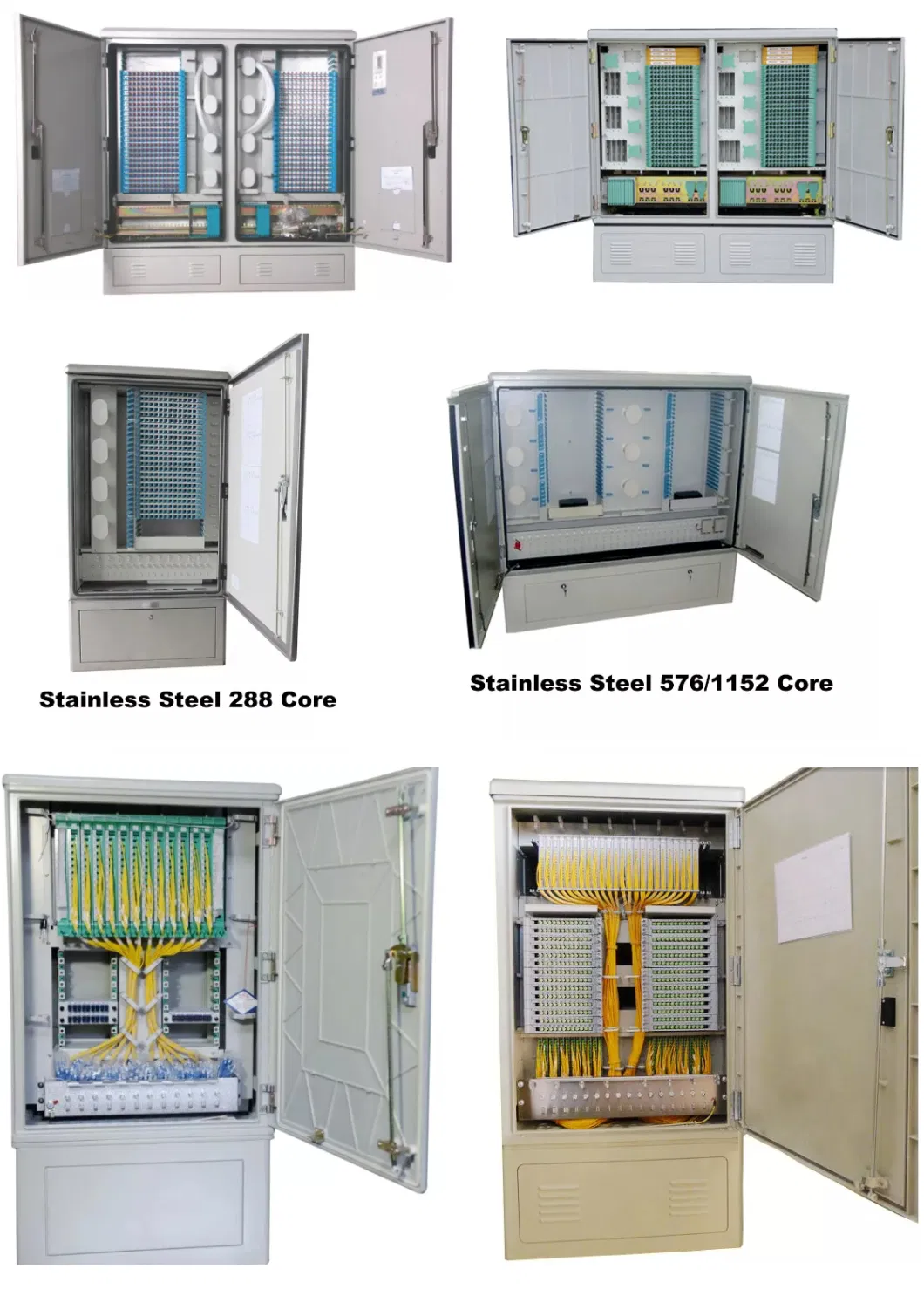 Manufacturer FTTH ODF Outdoor 144 288 576 Core Fiber Optic Cross Connect Cabinet Telecom Cabinet