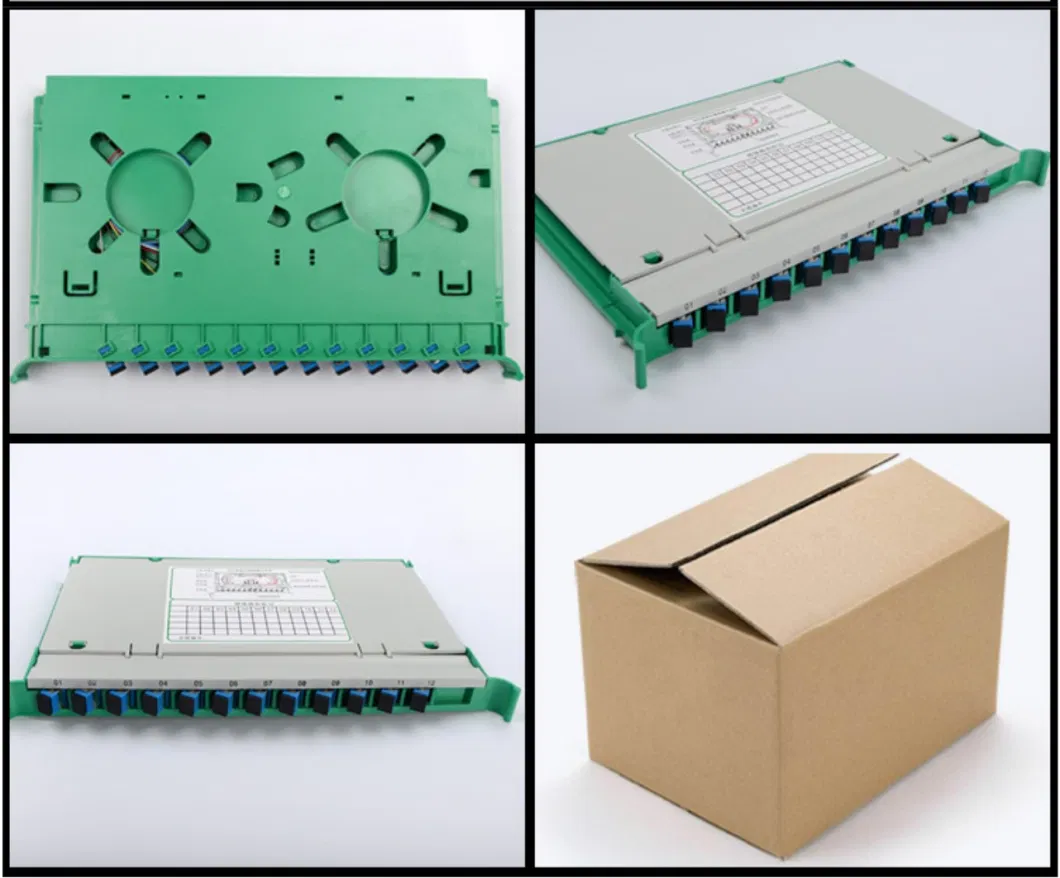 Fiber Optic 12 Cores with 12 Sc Upc Adapter Fiber Optic Splice Tray