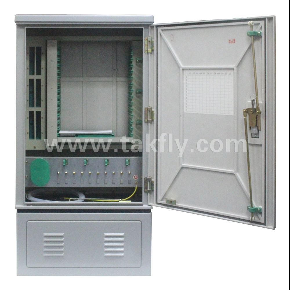 Waterproof IP65 144 Cores Fiber Optic SMC Outdoor Cabinet