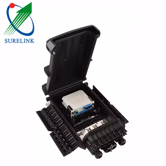 Petit plateau d'épissure de fibre optique résistant au feu à 12 ports, fendu